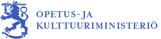 Kuvassa Opetus- ja kulttuuriministeriön logo