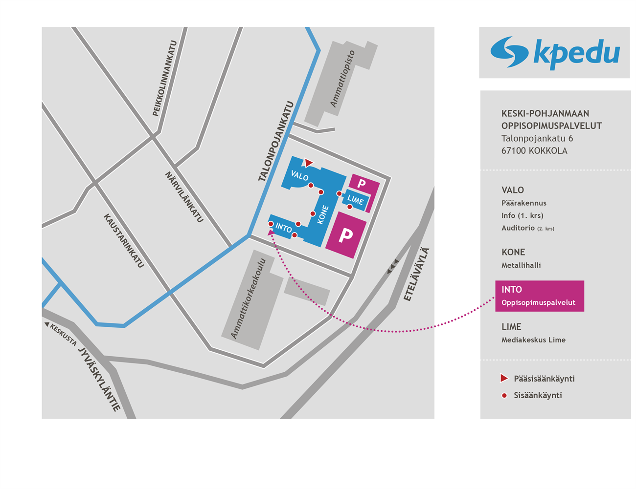 opaskartta-talonpojankatu_opso_2018 Opaskartta Oppisopimustoimistoon.