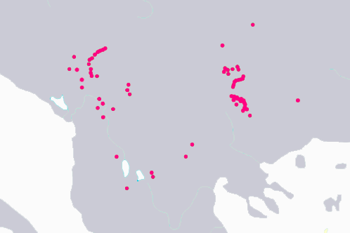 Serbiankuusi_kartta Kartta serbiankuusen levinneisyydestä